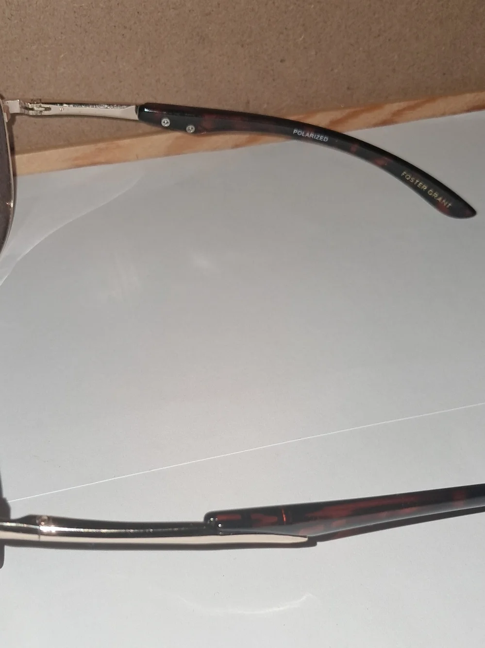 Foster Grant Classic Gold Aviator Sunglasses with Brown Lenses